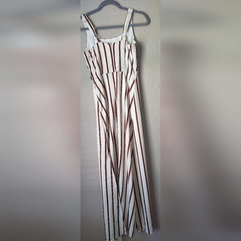 Papaya maxi dress with vertical brown lines size S - Picture 5 of 9